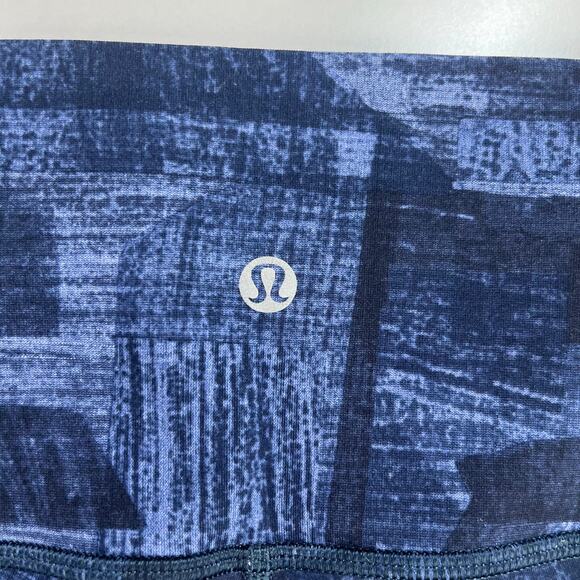 Lululemon Wunder Under Leggings 28in Sz 4  Transition Multi Midnight Navy Blue - Picture 8 of 14